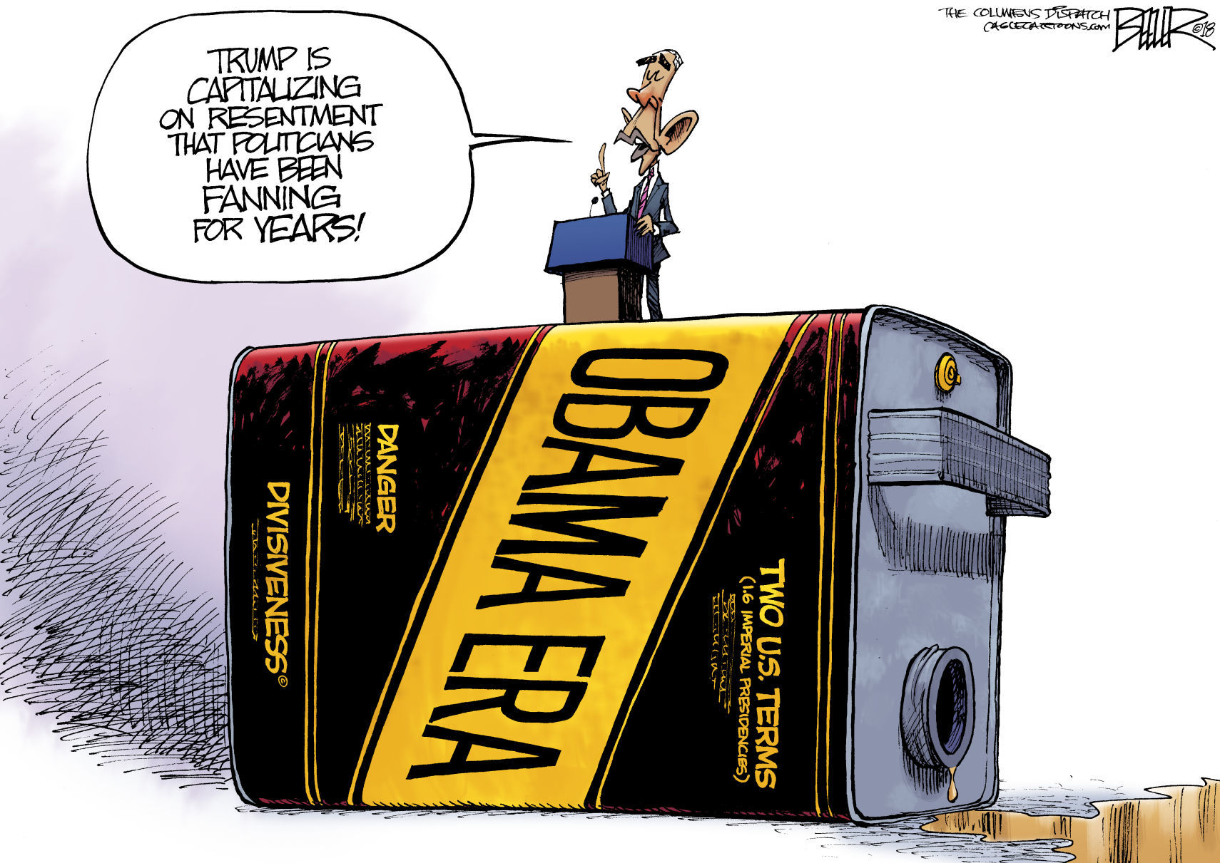 Obama Ignores Obama by Nate Beeler, The Columbus Dispatch